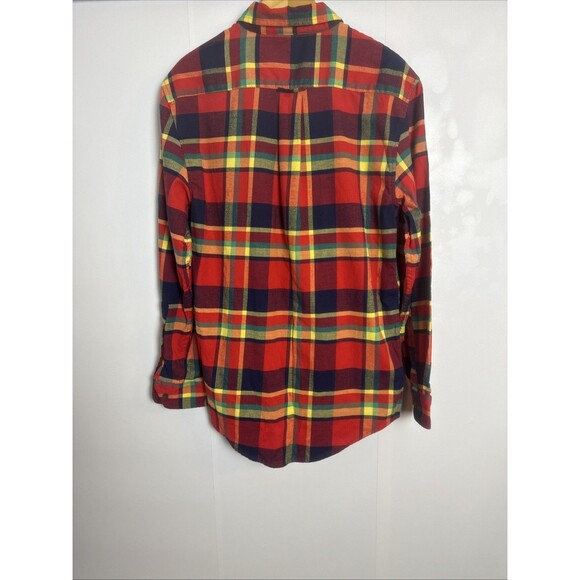 US Polo Assn Mens Flannel Shirt Med Colorful Plaid Classic Pony Logo Preppy - Picture 7 of 9